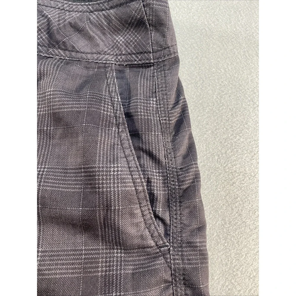 Oneil Mens Hybrid Shorts Swimming Trunks Black‎ Plaid Drawstring 32